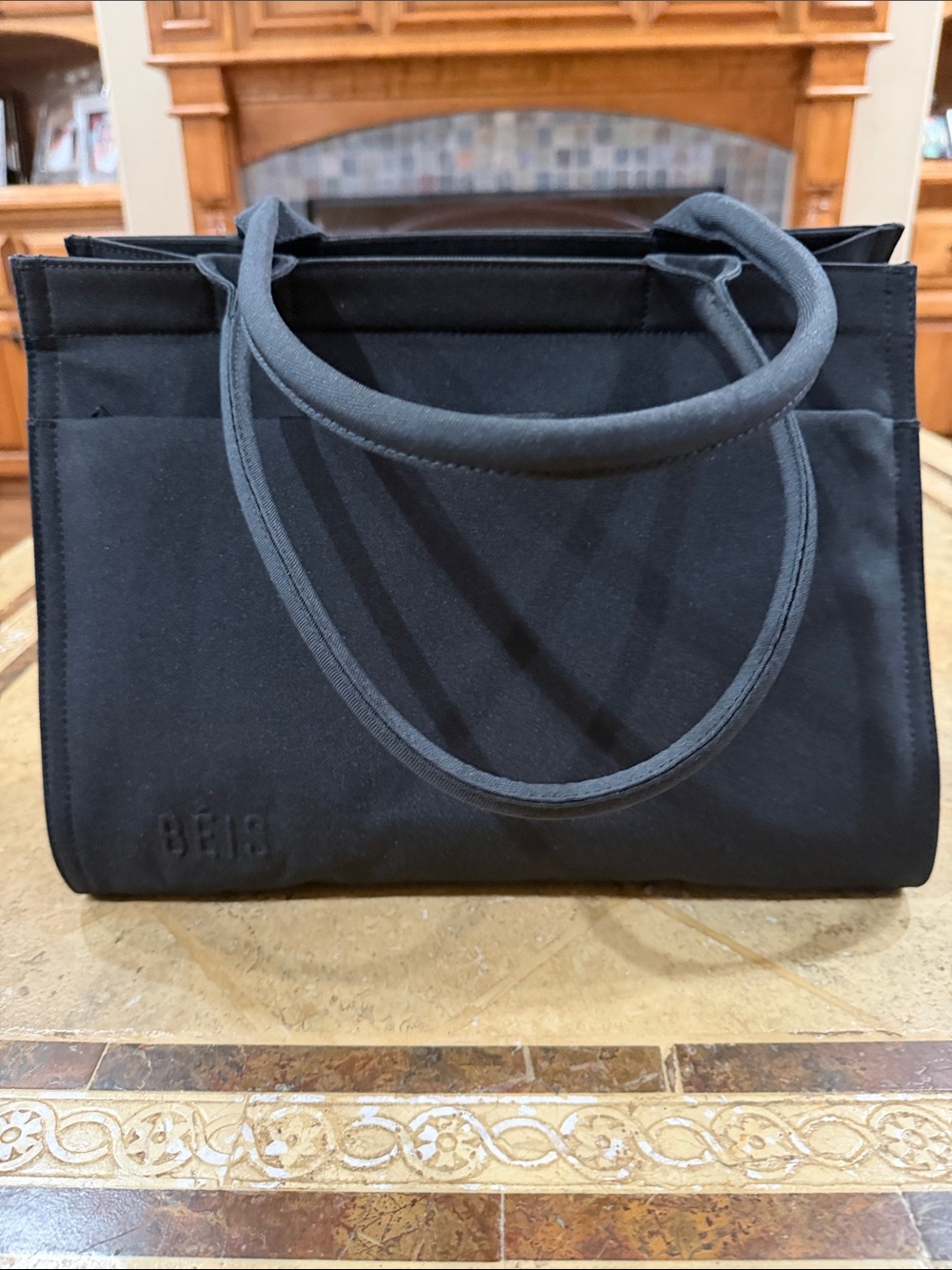 BEIS Book Black Structured Tote